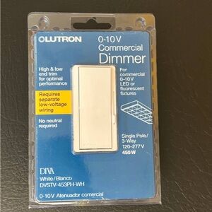 *BRAND NEW* Lutron (DVSTV-453PH-WH) Diva 0–10 V Control Dimmer